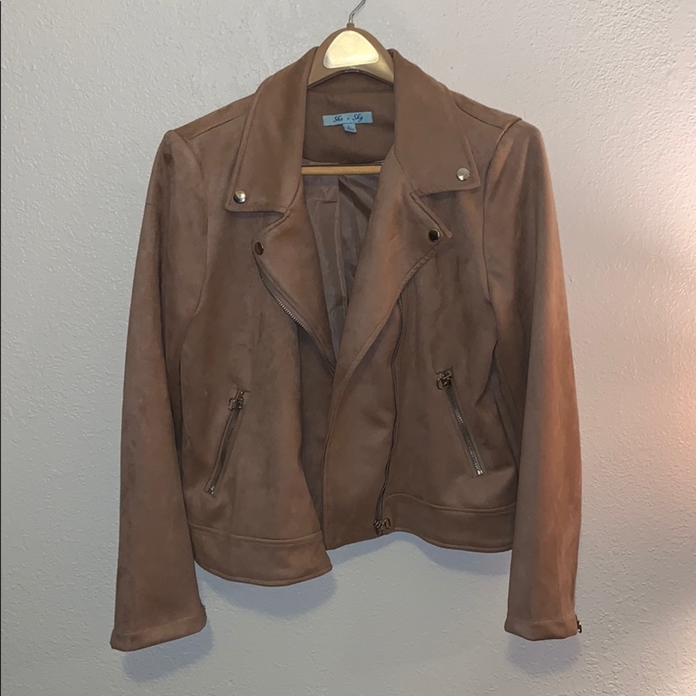 NWOT Vegan suede jacket